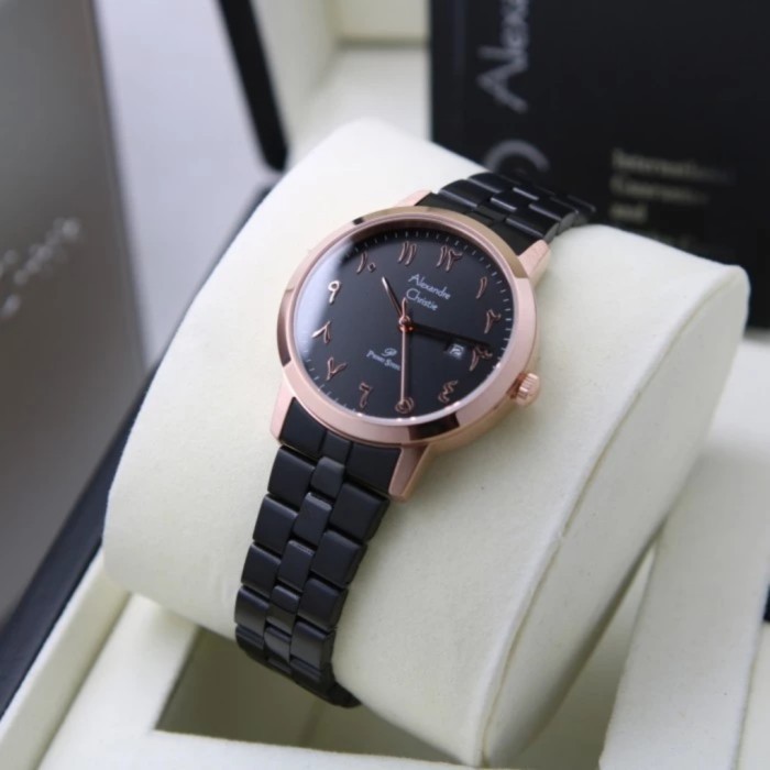 ✨Baru Jam Tangan Wanita Alexandre Christie Ac1024 Ac 1024 Black Rosegold Diskon