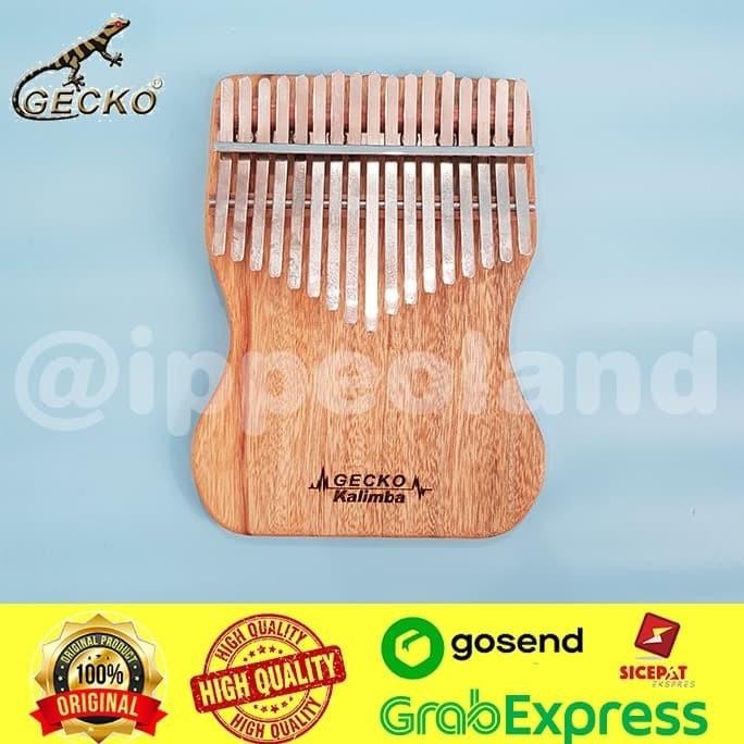 Gecko Kalimba - K17Cap-Eq / Electric (Camphorwood) + Free Bonus Kualitas Premium