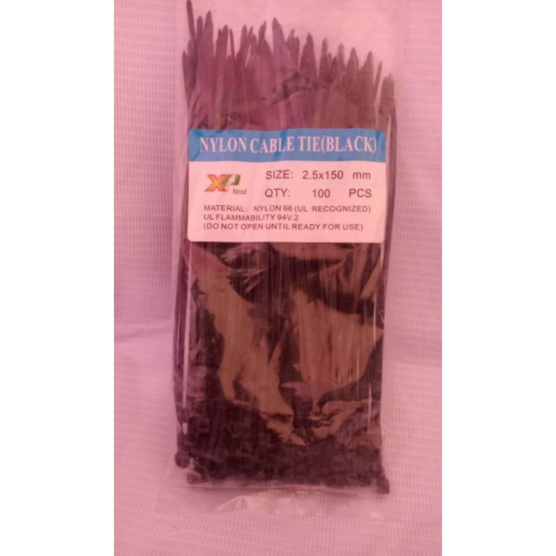 

nylon cable tie (black) size 2.5 x 150