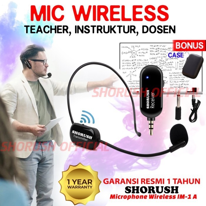 READY Shorush Im 1 Mikrofon Mic Microphone Clip On Wireless Bando Instruktur