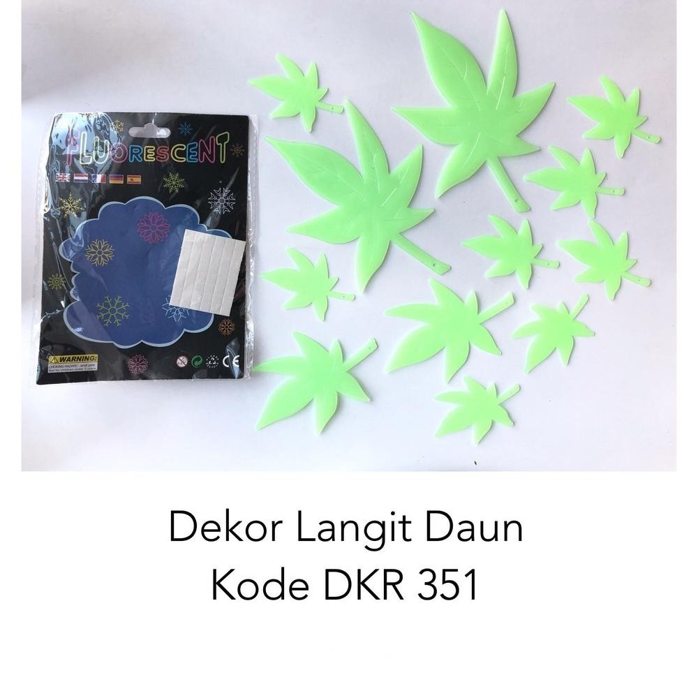 Glow in the dark Daun tbl / Lampu Hias /Hiasan Kamar /Dekorasi dinding