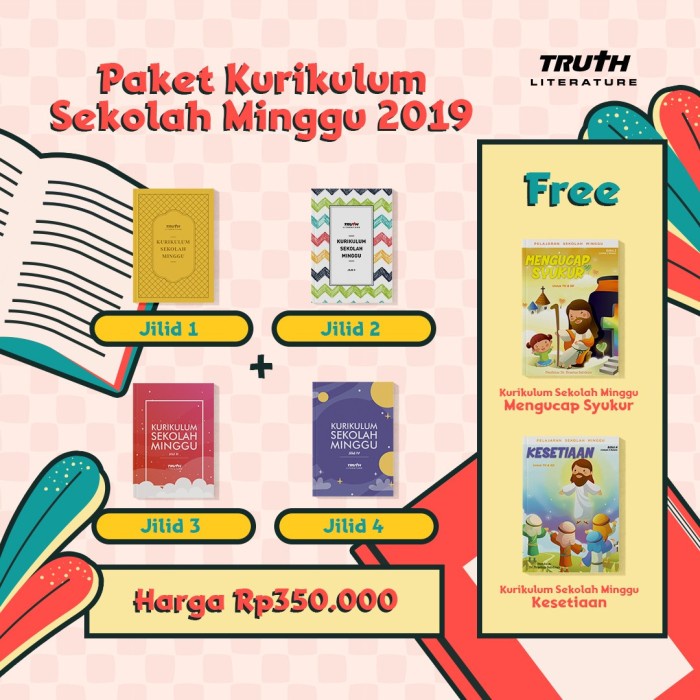 

[Baru] Paket Kurikulum Sekolah Minggu 2019 Dapat 6 Buku Diskon