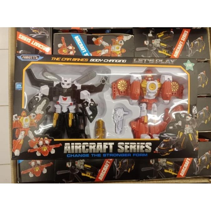 MAINAN ANAK LAKI LAKI EDUKASI ROBOT TRANSFORMER TOBOT HELICOPTER ajiminfujiatiberkah