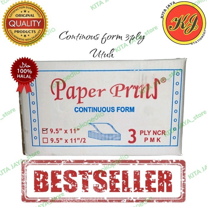

[Baru] Continous Form 3 Ply 95X11 Paper Prins Limited