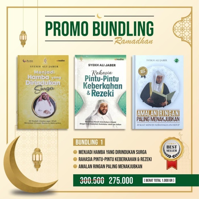 

[Baru] Promo Bundling Buku Syaikh Ali Jaber Berkualitas