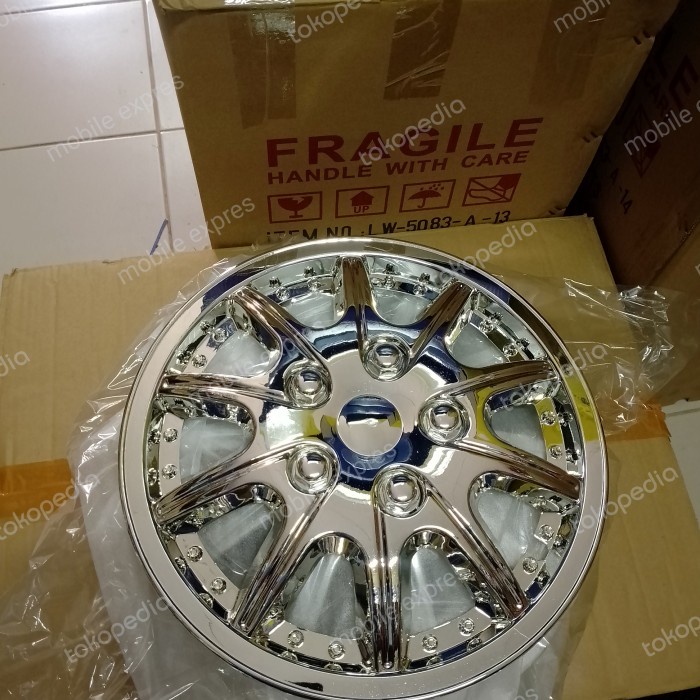 [New Ori] Cover Dop Velg Ring 12 Inch Chrome Wheel Dop Cover Velg Ring 12 Limited