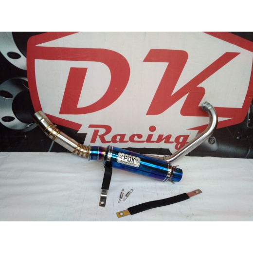 ✅New Ori Knalpot Racing Yamaha Vixion Pdk Blue Fullsystem Terbaru
