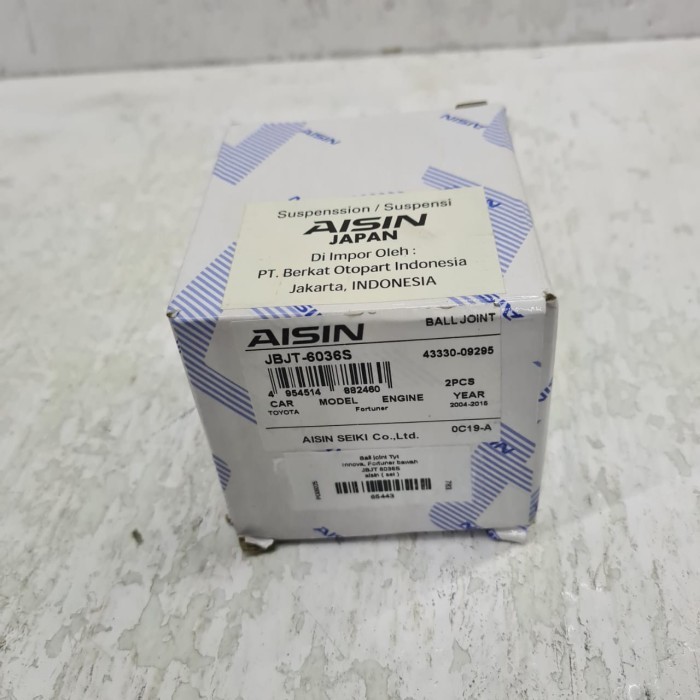 ✅Ori Ball Joint Toyota Innova Bawah Jbjt 6036S Aisin [ Set ] -65443 Limited