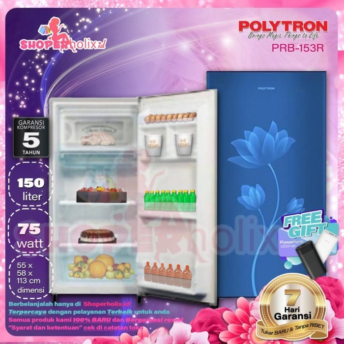 [Baru] Kulkas Polytron 1 Pintu Prb153 Garansi Resmi 5 Tahun Terbatas