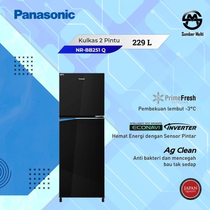 [Baru] Kulkas 2 Pintu Panasonic Nr-Bb251 Q Pk Diskon