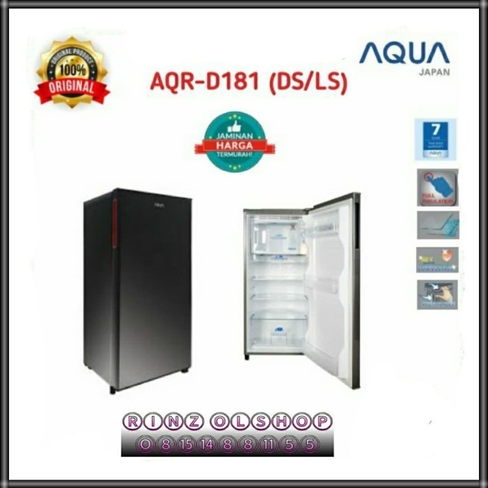 [Baru] Kulkas Aqua Aqr-D181 Ds / Sl Kulkas 1 Pintu By Sanyo Terbatas