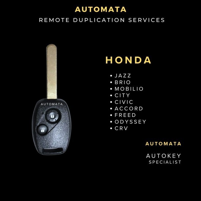 ✨Ori Duplikat Remote Kunci Mobil Honda Civic Fd Berkualitas