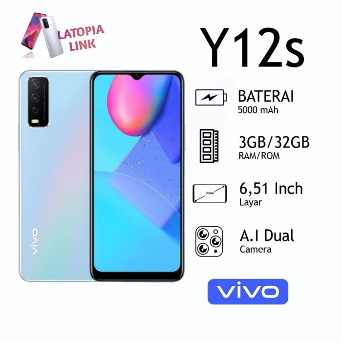 [Baru] Vivo Y12S Ram 3/32Gb Garansi Resmi Vivo Indonesia Berkualitas