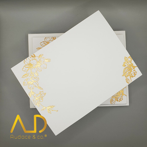 

9 Pcs/Set Kartu Amplop Ucapan Kosong Blank D Gold Foil