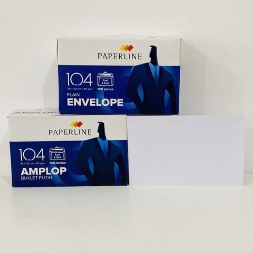 

Amplop Polos Putih Paperline 104 Pps 95 X 152 Mm / 1 Isi 100 Pcs