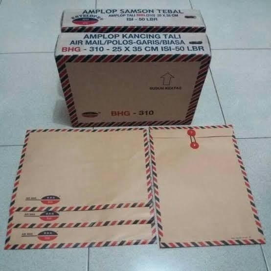 

Amplop Folio Tali 310 Bhg/Amplop Airmail/Map Tali