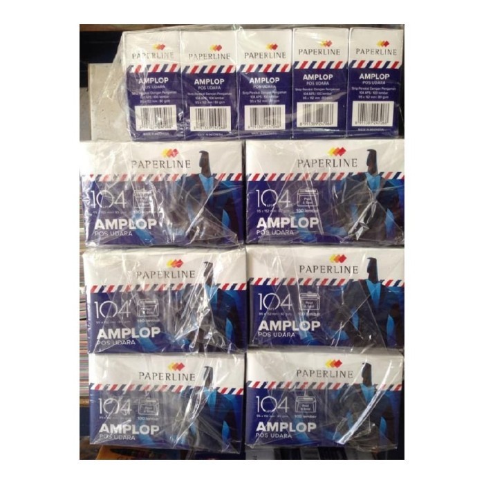 

Amplop Putih Garis Airmail 104 Paperline/Amplop Pendek 104 Am Ppl