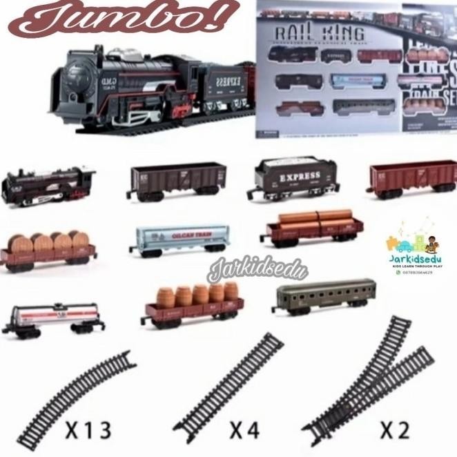 MAINAN ANAK KERETA API RAIL KING JUMBO WESSEL RAILKING 112 CM TOY KADO peterstorez