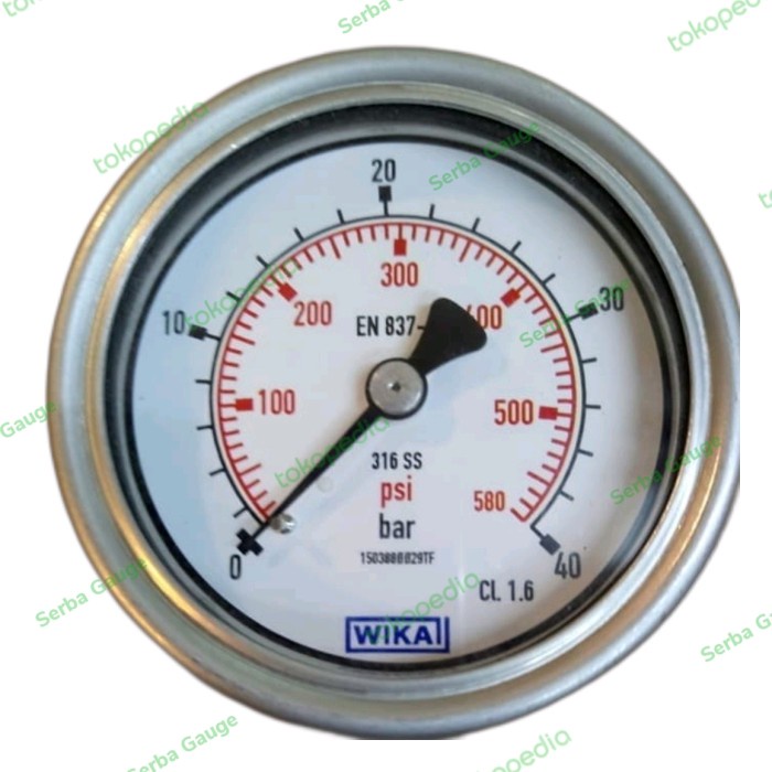✅Termurah Wika Pressure Gauge 25 Inch Back Ss 0-40 Bar Terbatas