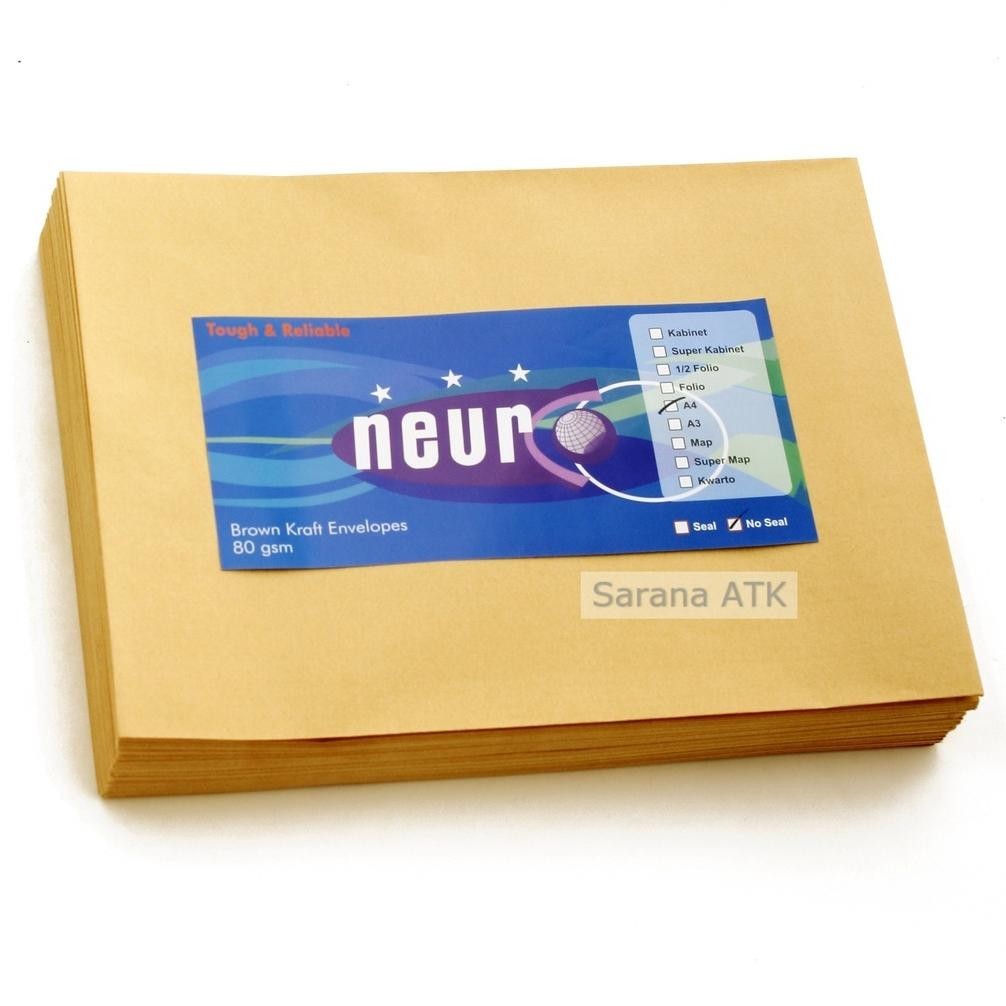 

TIO NEURO - Amplop Coklat Ukuran A4 Non Seal - Pack TERLARIS