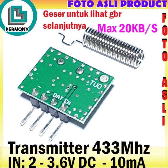 Transmitter Receiver Module Rf 433 Mhz Modul 433Mhz Best
