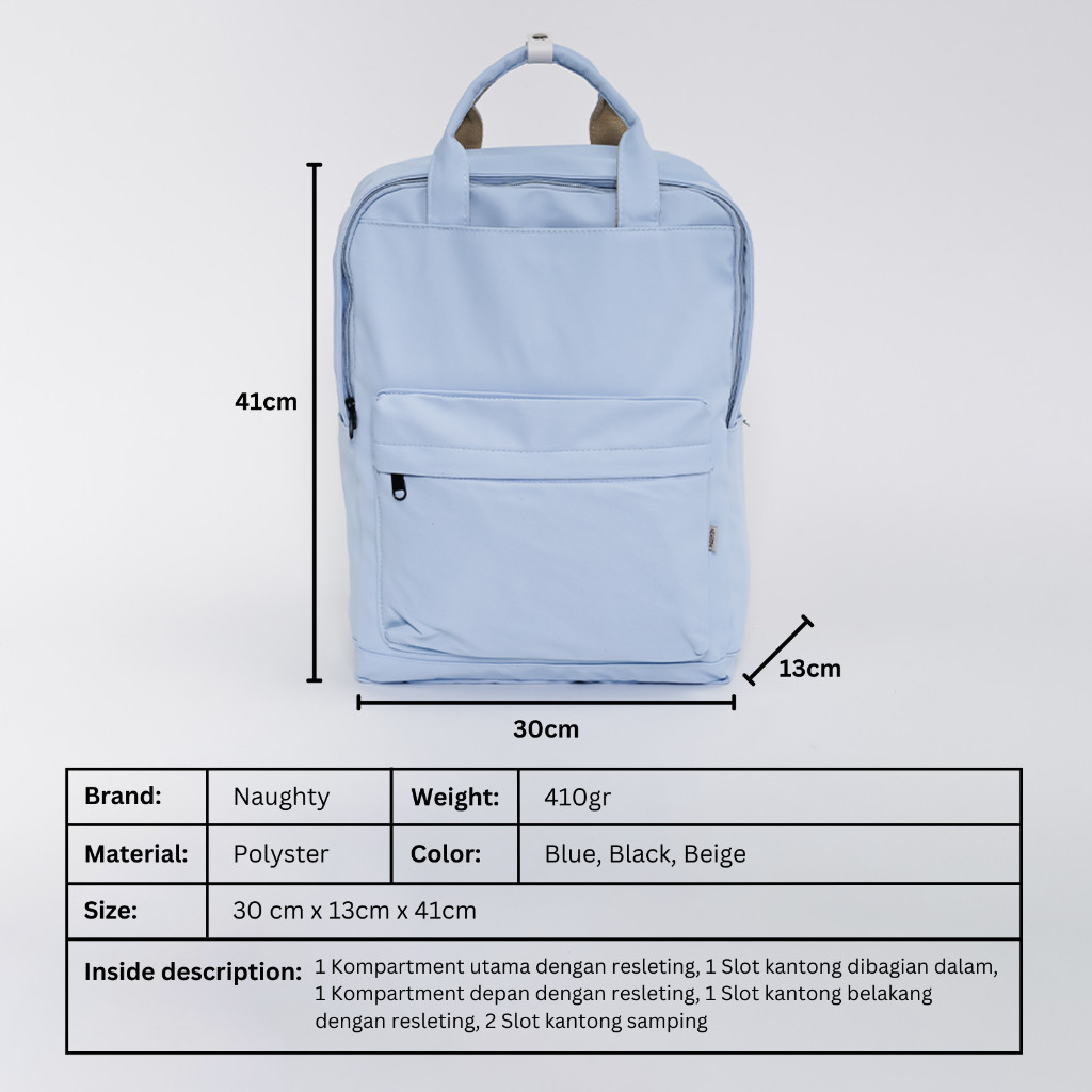 [BEAUTY LR COLLECTION] Tas Ransel Sekolah Backpack Ahya F643 211128 Naughty Accessories