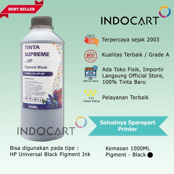 Indocart Tinta Refill Printer Hp-Pigment Ink-Black-1Kg Best
