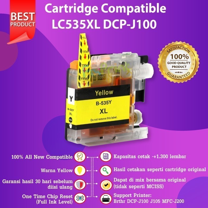Set Cmyk Compatible Tinta Printer Brther Dcp-J100 J105 Mfc-J200 New Best