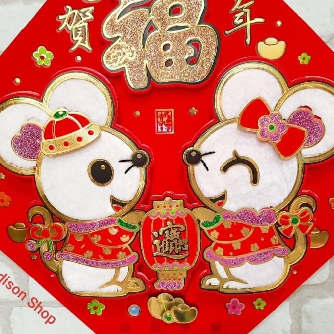 

Ready Tempelan Fu Hoki Tikus Bulu Jumbo Dekorasi Stiker Pintu Imlek Murah Terbaik