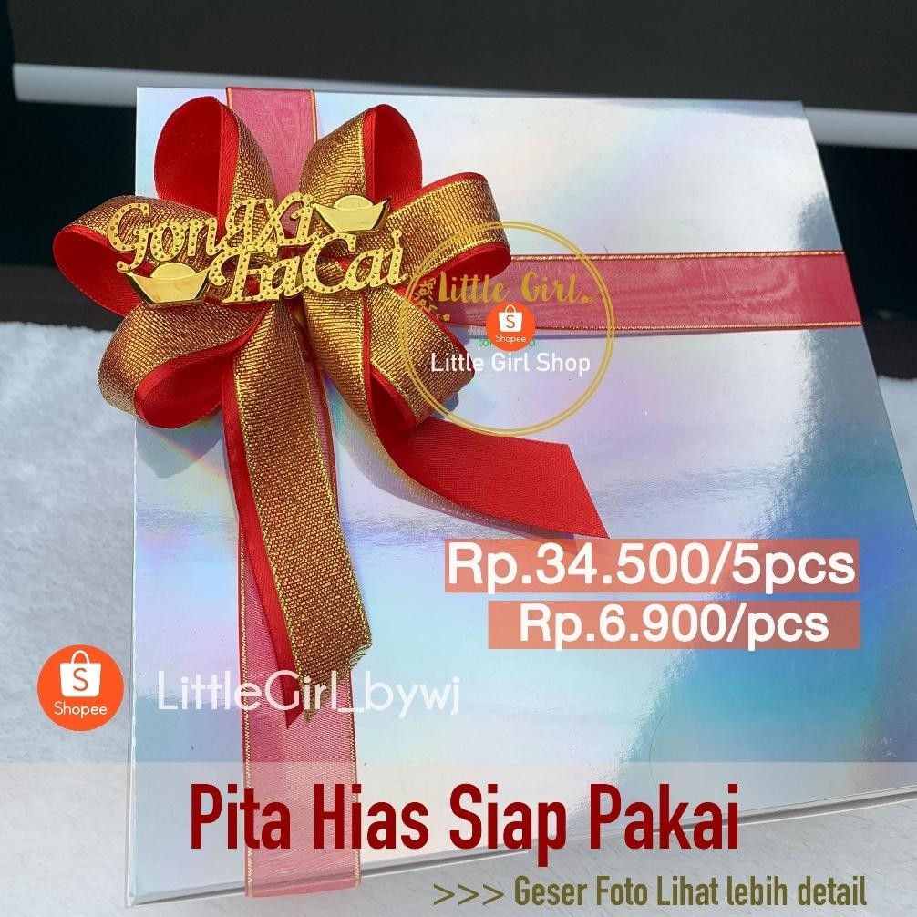 

TRY Paket 5pcs - Pita Imlek Siap Pakai - Chinese New Year CNY Parcel Hampers Kue Bingkisan - Gong Xi Fa Cai - Little Girl Shop TERLARIS