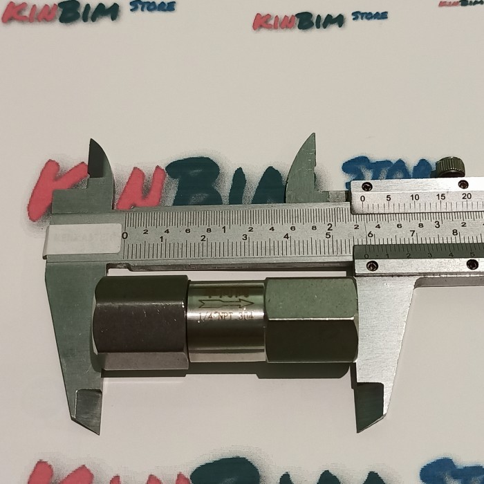 ✨New Ori Check Valve / One Way Valve 1/4 Inch Npt Stainless 304 Terbaru