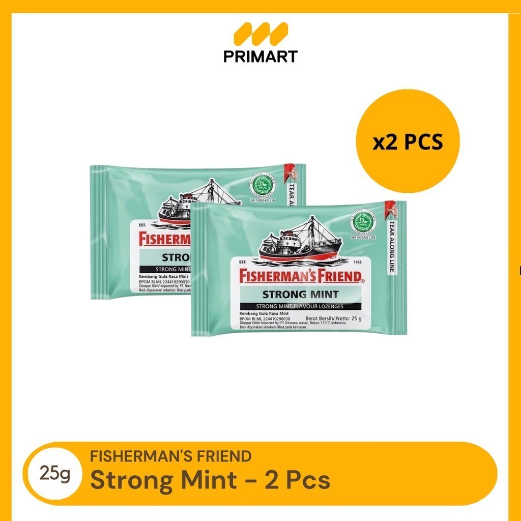 

Fisherman's Friend Strong mint Permen Mint 25 gr - 2 Pcs