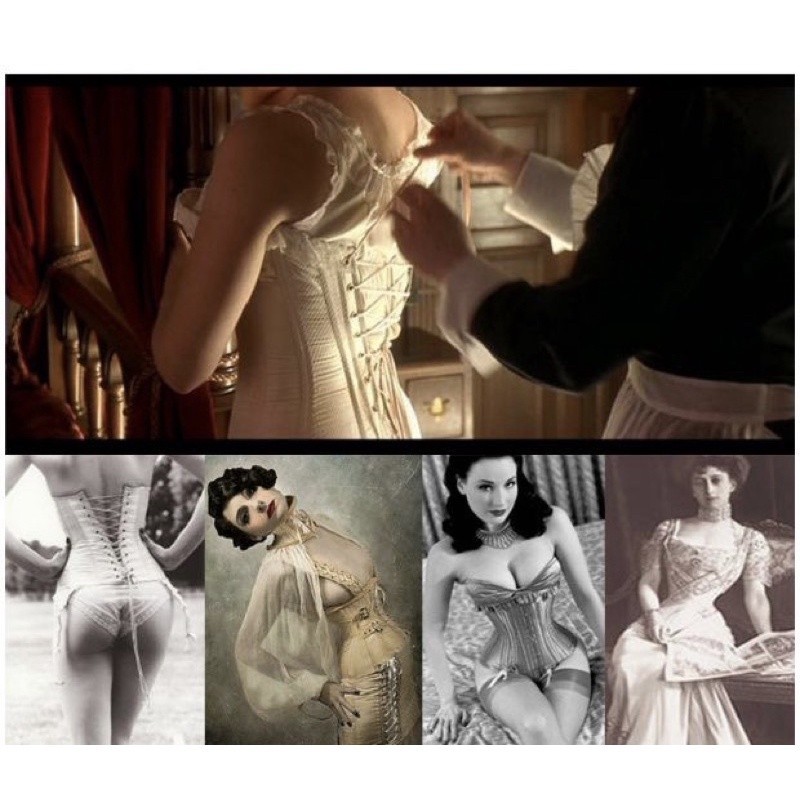 [NYAMAN DIGUNAKAN] FrBggs Corset Star Moon Pattern Korset Hitam Bermotif 2618 (M-XXL)