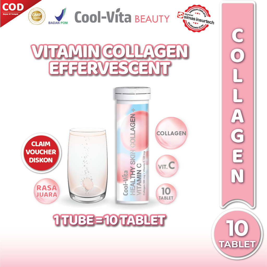 Coolvita Collagen Effervescent Vitamin 10 Tablets- 1 Tube