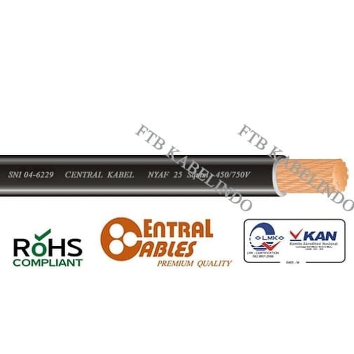 SNI CENTRAL KABEL NYAF 1X25 NYAF 25 NYAF 25MM AF 25 AF25MM Mtr INSTANT