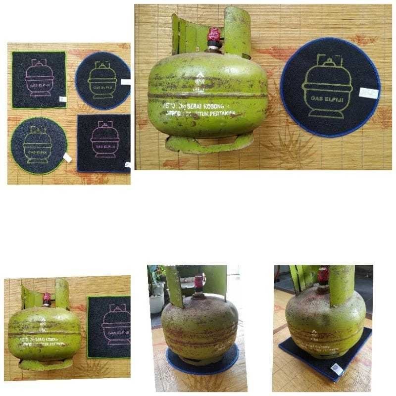 Alas Tabung Gas 3kg tatakan tabung gas bagus simple