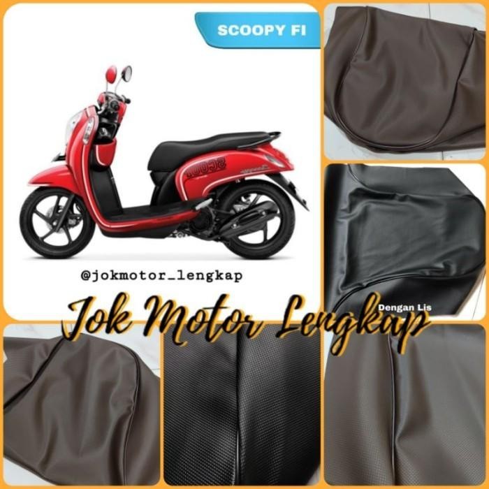 SARUNG KULIT JOK MOTOR HONDA SCOOPY FI 2013 2014 2015 2016 2017