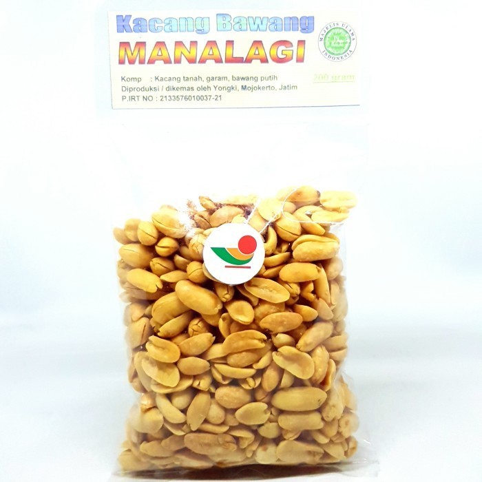 

}}}}}}] MANALAGI KACANG BAWANG 200gr OVEN PUTIH ASLI MURAH MADURA CAMILAN