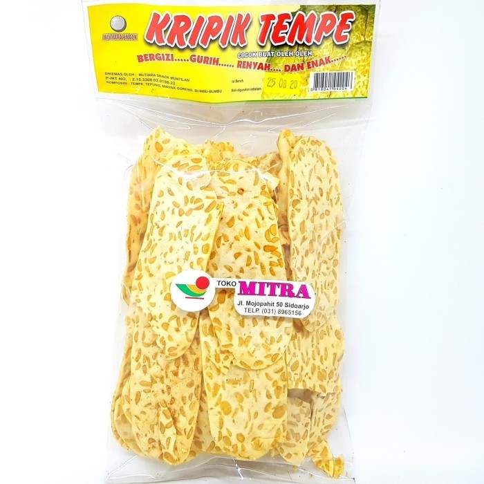 

'+'+'+'+] MUTIARA SNACK KRIPIK TEMPE 200gr KERIPIK KEDELAI DELE KHAS MALANG