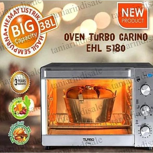 Terjangkau Oven Listrik Low Watt 38 L Turbo Carino Ehl-5180 Murah Cindyschoice