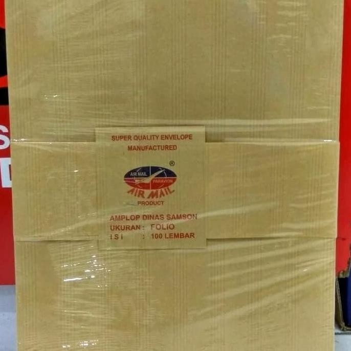 

Amplop coklat airmail ukuran folio isi 100 lembar