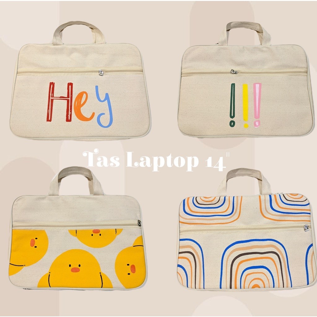 TAS LAPTOP KUAT ANTI AIR // Tas Laptop / Slevee Laptop 14 Inch / Tas Leptop 14 Canvas Unisex