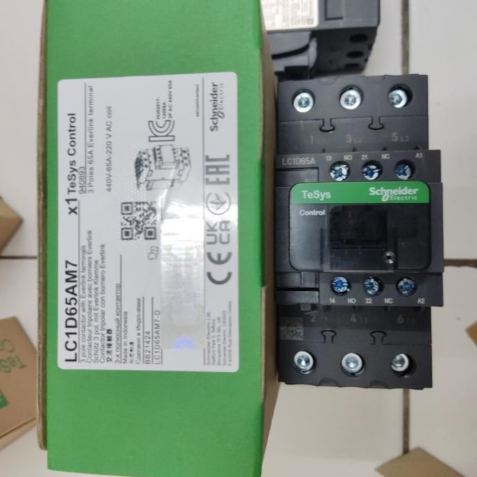 kontaktor contactor Schneider lc1d65a lc1d65am7