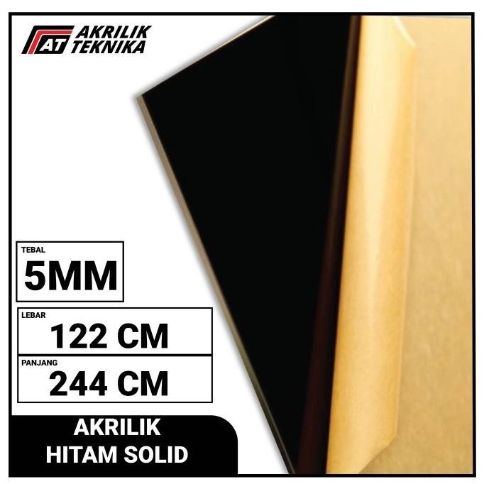 AKRILIK 122 X 244 HITAM 5MM LEMBARAN ACRYLIC BERKUALITAS