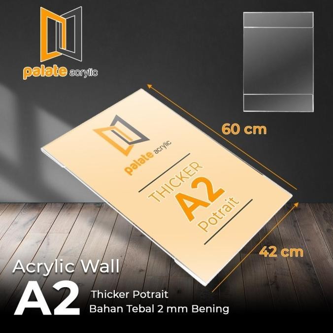 

akrilik wall A2 / acrylik / thicker / akrilik dinding brosur A2