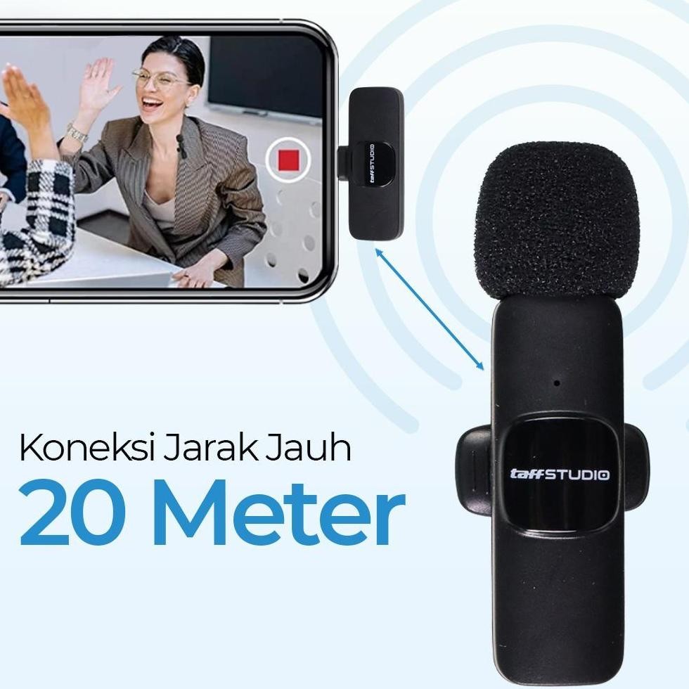 Virall Microphone Wireless Lavalier Lapel Live Usb Type C Tipe Clip On Mikrofon Mic Lightning Apple 