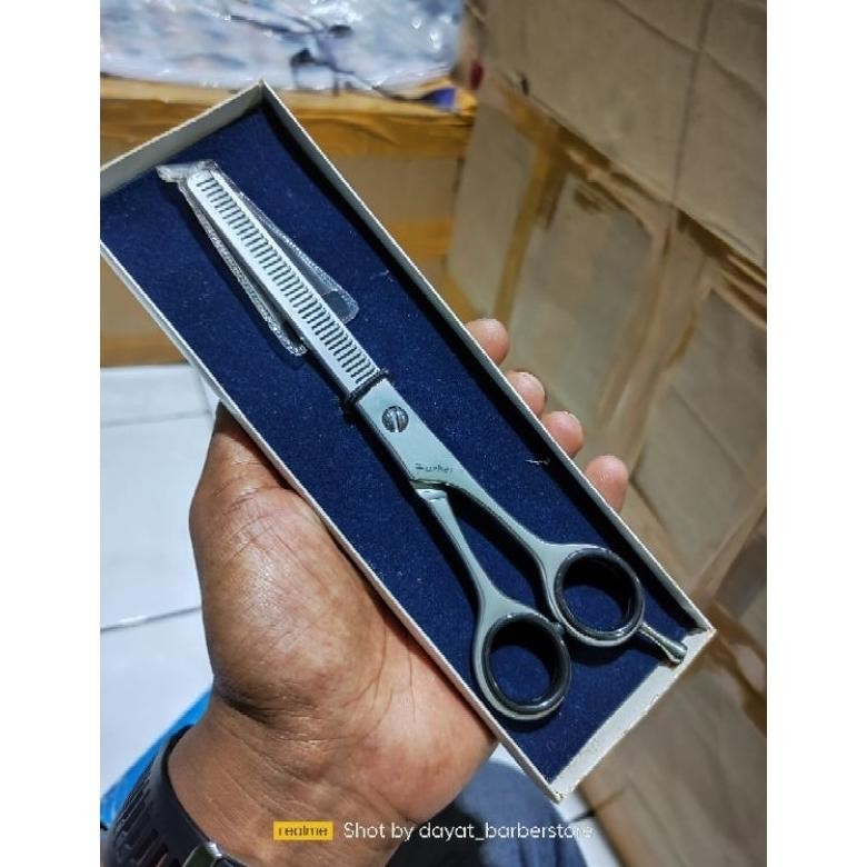 Gunting Sasak Farber 7 Inch Penipis Cacah Thinning Scissors Stainless Steel J2 420 Japan Gunting Cuk