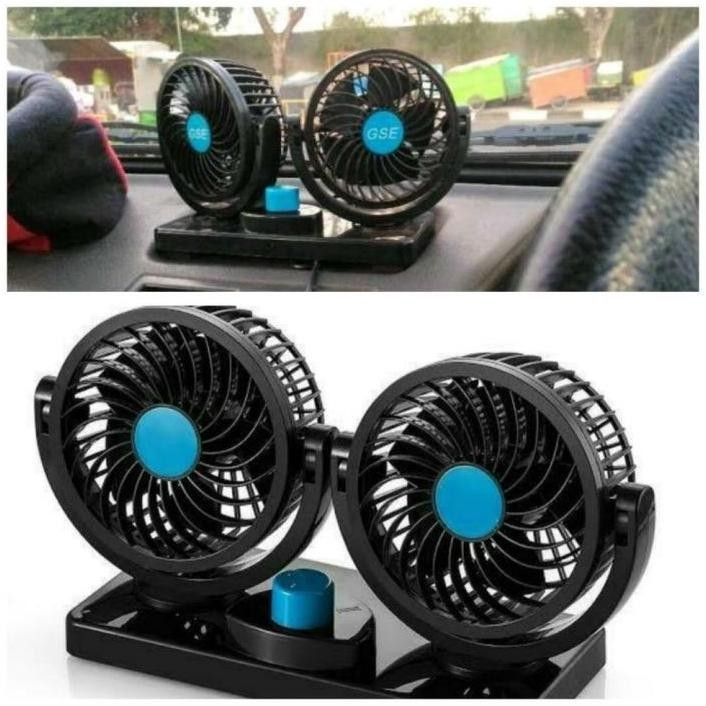 Beli 2 Lebih Murah Kipas Mobil 24V Truk Besar 12V Pendingin Usb Kipas Lipat Mobil Kipas Dua Kepala A