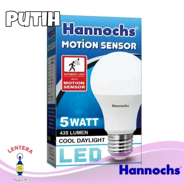HANNOCHS MOTION SENSOR 5WATT PUTIH