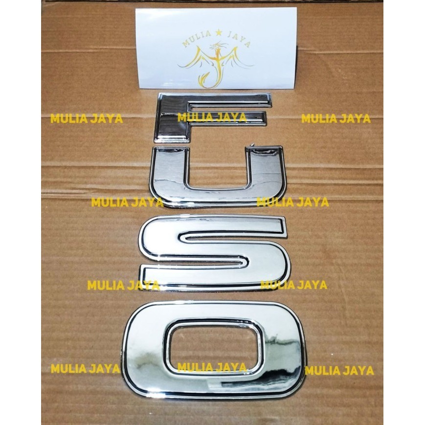 Baru Emblem Truk Fuso Chrome Super Great 6D40/Logo Fuso/Tulisan Fuso B